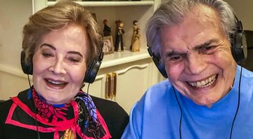 Glória Menezes e Tarcísio Meira em participação recente no Altas Horas - Foto: TV Globo