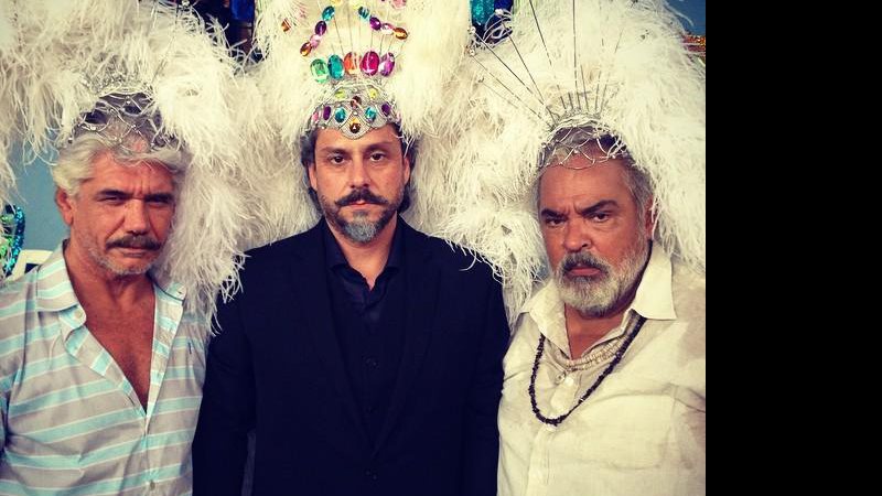 Jackson Antunes, Alexandre Nero e Roberto Bonfim aparecem com visual inusitado nos bastidores de “Império” (Crédito: Reprodução/Instagram)
