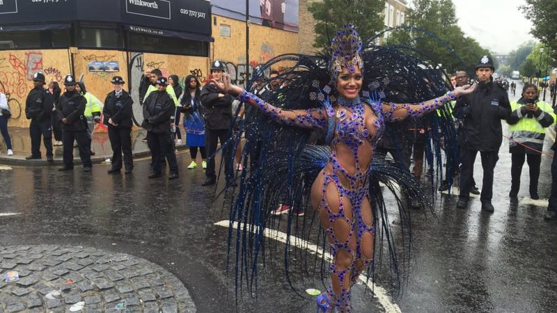 Ana Paula Evangelista no carnaval de Notting Hill - Foto: Divulgação