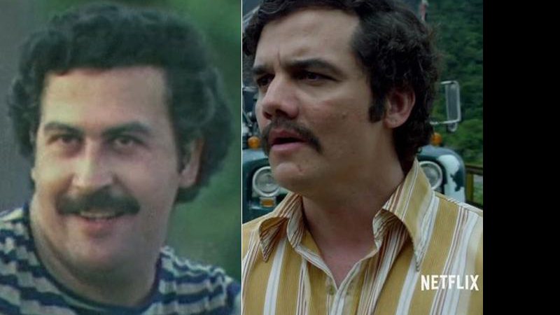 Pablo Escobar e Wagner Moura na abertura da série Narcos - Foto: Reprodução
