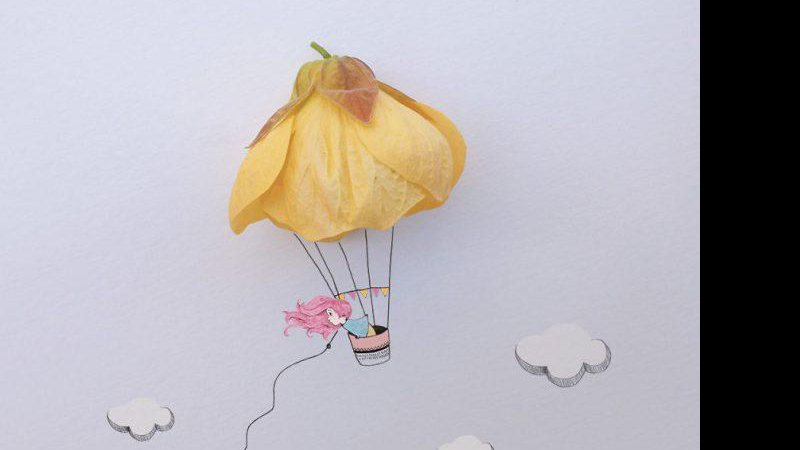 O espanhol Jesuso Ortiz cria arte minimalistas usando flores e objetos do dia a dia - Foto: Jesuso Ortiz