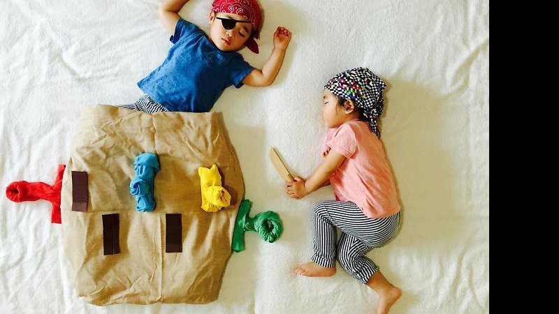 Mãe de gêmeos, Ayumi cria aventura para os filhos durante a soneca - Foto: Reprodução/ Instagram