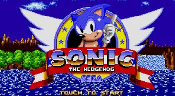 Tela inicial do jogo Sonic The Hedgehog - Foto: Divulgação