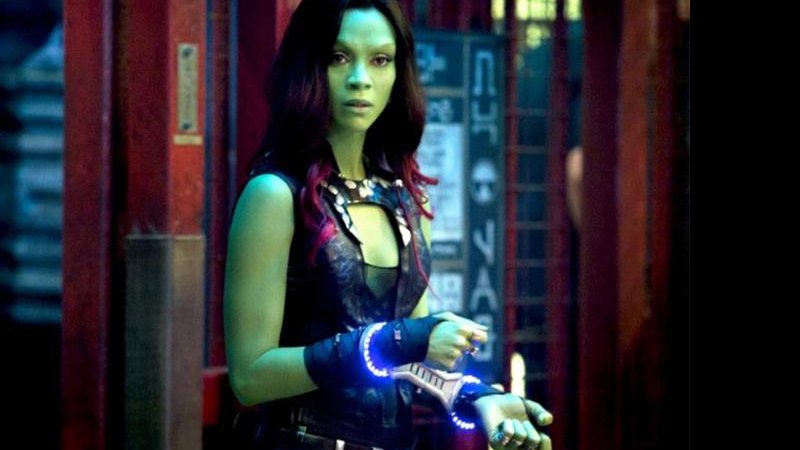 Gamora, a personagem de Zoe Saldana em Guardiões da Galáxia - Foto: Reprodução