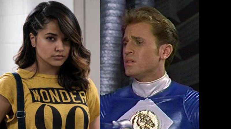 Becky G, a ranger amarela, e David Yoast, que interpretou o ranger Azul na série dos Power Rangers - Foto: Reprodução