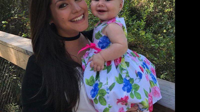 Thaís Fersoza e a filha Melinda, de 8 meses, e grávida do segundo filho - Foto: Reprodução/ Instagram