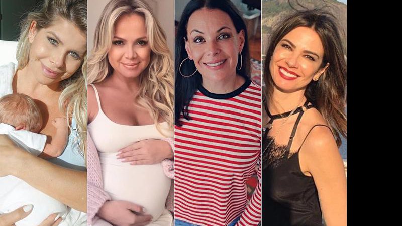 Karina Bacchi, Eliana, Carolina Ferraz e Luciana Gimenez tiveram filhos após os 40 anos - Foto: Reprodução/ Instagram