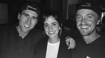 Tom Felton mostrou reencontro com Emma Watson e Matthew Lewis na web - Foto: Reprodução/ Instagram