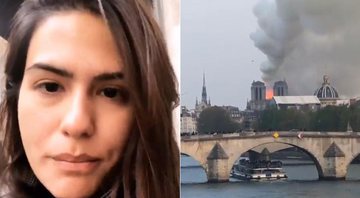 Antonia Morais registrou incêndio que tomou conta da Catedral de Notre-Dame - Foto: Reprodução/ Instagram