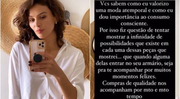 Monica Benini mostra camisa "roubada" do guarda-roupas de Junior Lima - Foto: Reprodução / Instagram