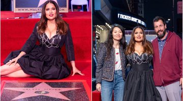 Salma Hayek recebeu estrela na Calçada da Fama; evento teve Chloé Zhao e Adam Sandler - Foto: Reprodução / Instagram