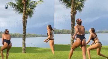 João Figueiredo mostrou Sasha jogando vôlei com amiga - Foto: Reprodução/ Instagram