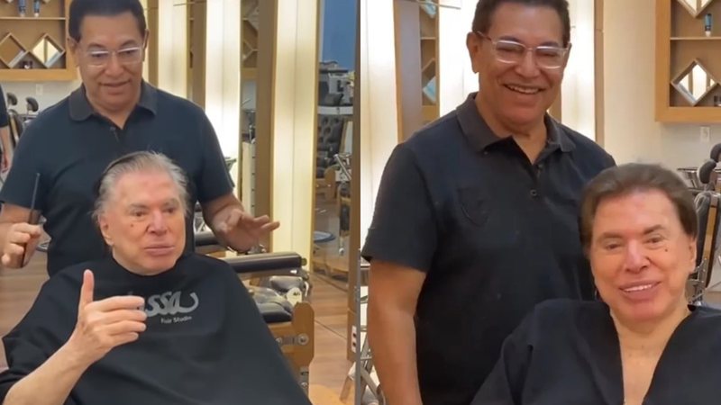 Silvio Santos foi ao Jassa para retocar a pintura do cabelo após voltar dos Estados Unidos - Foto: Reprodução / Instagram